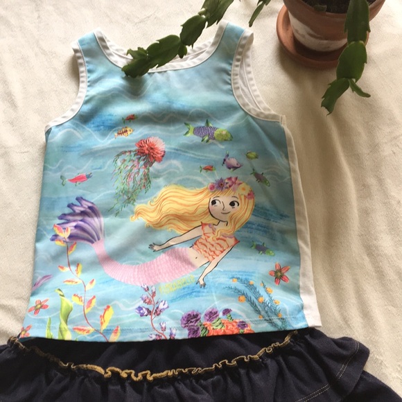 [ Florabelle Sleeveless Mermaid Tank 🧜🏻‍♀️ ] 2T - Picture 1 of 6